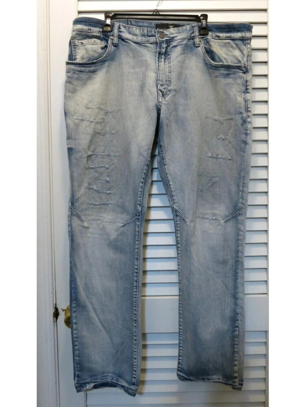 Jordan Craig Legacy Edition Aron Blue Distressed Denim Jeans Men's Size 40X32